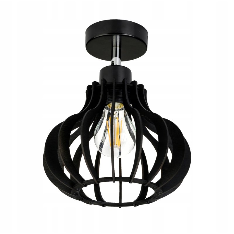 Lampa kinkiet ścienny stały REGULOWANY LOFT klosz ALLADYNA Drewno na 1x E27