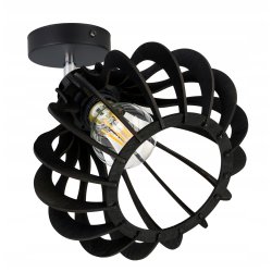 Lampa kinkiet ścienny stały REGULOWANY LOFT klosz ALLADYNA Drewno na 1x E27