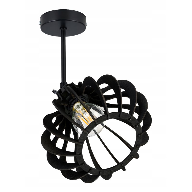 Lampa kinkiet ścienny stały REGULOWANY LOFT klosz ALLADYNA Drewno na 1x E27