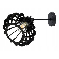 Lampa kinkiet ścienny stały REGULOWANY LOFT klosz ALLADYNA Drewno na 1x E27