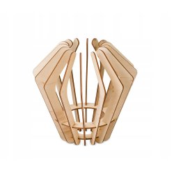 Lampa kinkiet ścienny stały prosty LOFT klosz DIAMENT Drewno na 1x E27