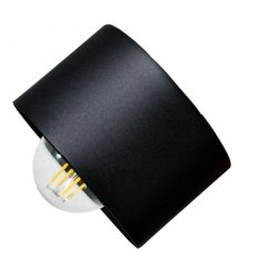 LAMPA KINKIET E27 ścienny stały loft metal KUBEK CZARNY