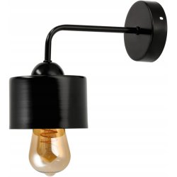 LAMPA KINKIET E27 ścienny stały loft metal KUBEK CZARNY