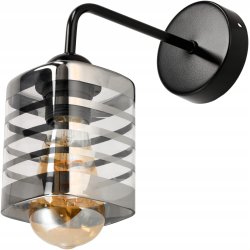 Lampa kinkiet ścienny stały prosty LOFT klosz SZKLANY PROSTOKĄT na 1x E27