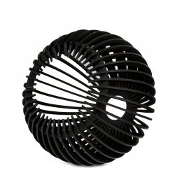 Lampa kinkiet ścienny stały prosty LOFT klosz kula 40 Drewno czarne 1x E27