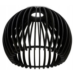 Lampa kinkiet ścienny regulowany LOFT klosz czarny kula 36 Drewno na 1x E27