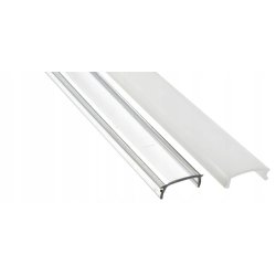 1m Profil aluminiowy CZARNY typ X wąski głęboki + Klosz do taśm led