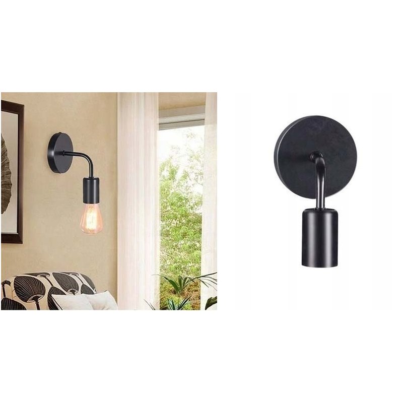 Lampa ścienna KINKIET stały LOFT 1x E27 z włącznikiem on/off łańcuszkowym