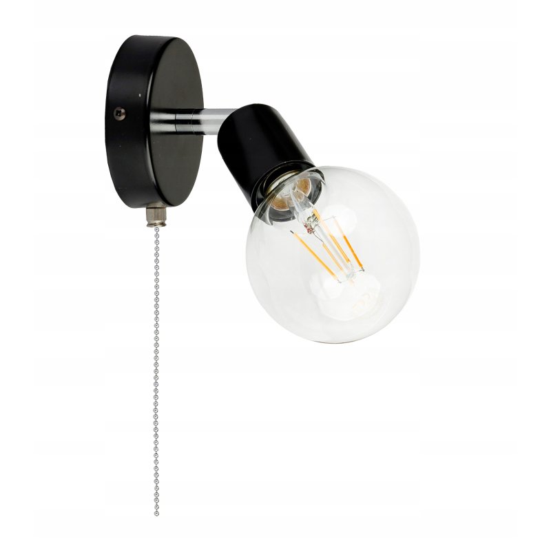 Lampa ścienna KINKIET ruchomy LOFT 1x E27 z włącznikiem on/off łańcuszkowym