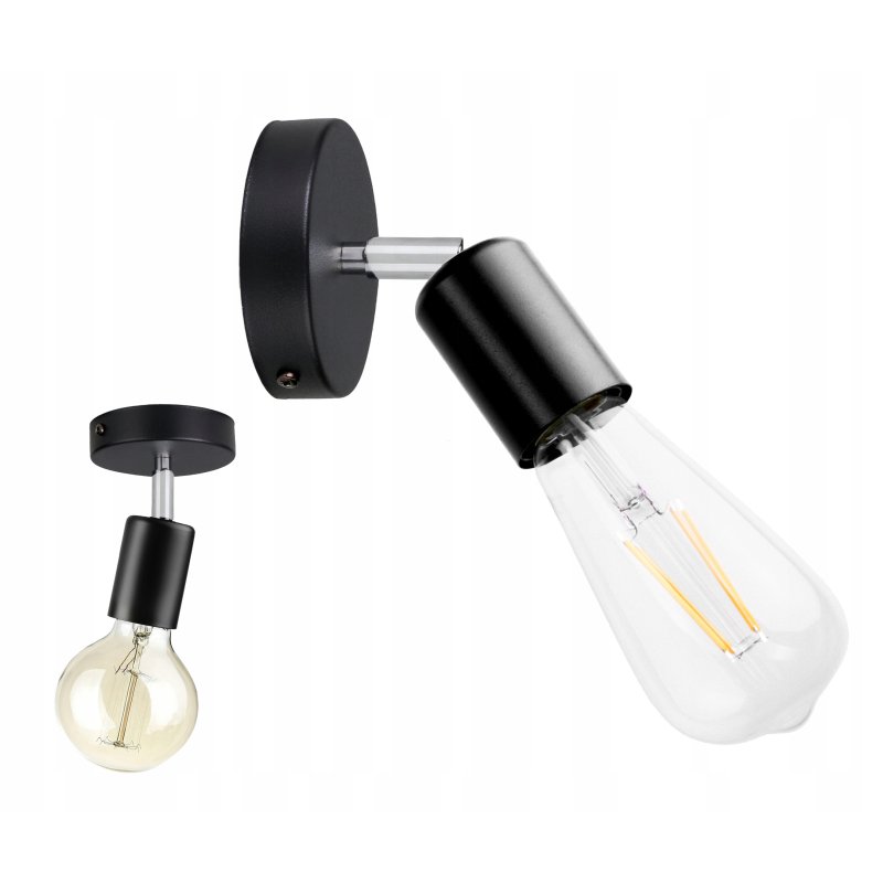 Lampa ścienna KINKIET ruchomy LOFT 1x E27 z włącznikiem on/off łańcuszkowym