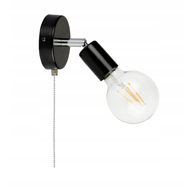 Lampa ścienna KINKIET ruchomy LOFT 1x E27 z włącznikiem on/off łańcuszkowym