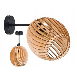 LAMPA sufitowa KINKIET ścienny na E27 ruchomy loft BECZUŁKA 20cm Drewno