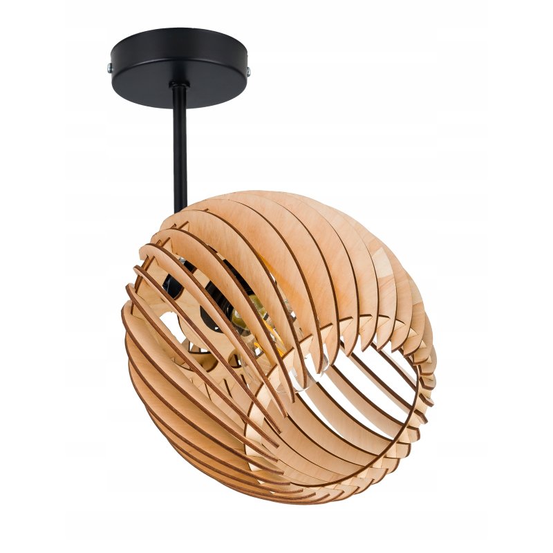 LAMPA sufitowa KINKIET ścienny na E27 ruchomy loft BECZUŁKA 20cm Drewno