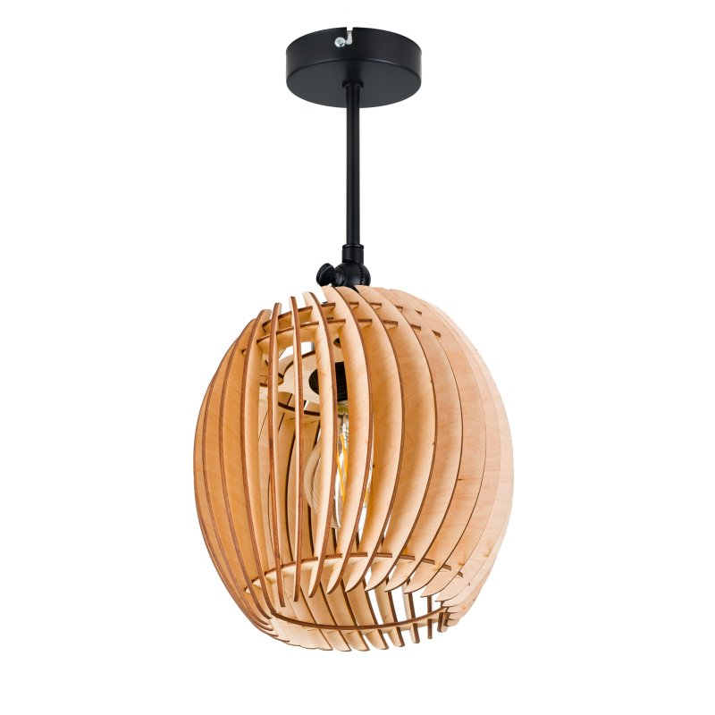 LAMPA sufitowa KINKIET ścienny na E27 ruchomy loft BECZUŁKA 20cm Drewno