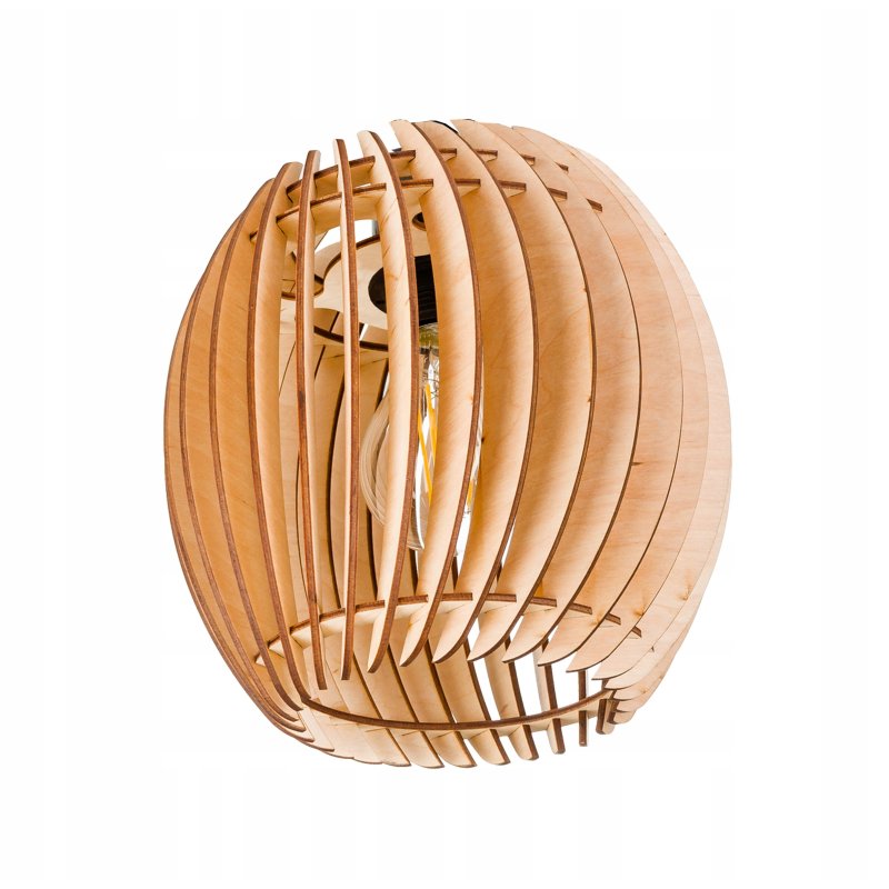 LAMPA sufitowa KINKIET ścienny na E27 stały loft BECZUŁKA 20cm Drewno