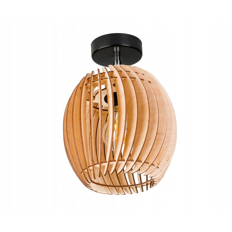 LAMPA sufitowa KINKIET ścienny na E27 ruchomy loft BECZUŁKA 20cm Drewno