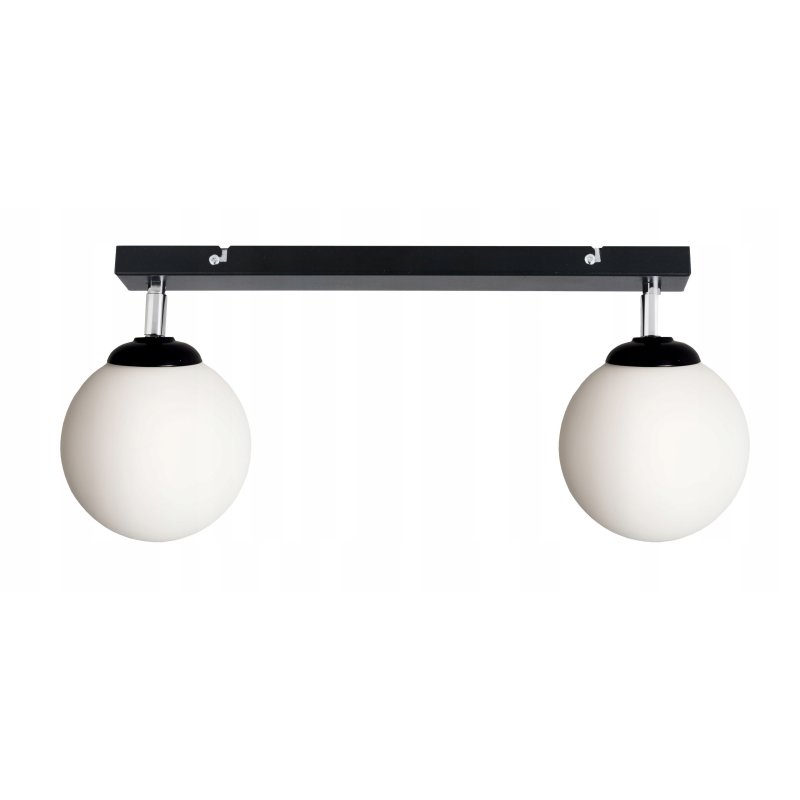 LAMPA WISZĄCA PLAFON ŻYRANDOL SUFITOWY LOFT SZKLANY KLOSZ KULA NA 2 LED E27