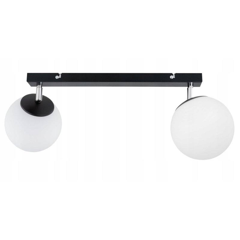 LAMPA WISZĄCA PLAFON ŻYRANDOL SUFITOWY LOFT SZKLANY KLOSZ KULA NA 2 LED E27