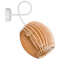 LAMPA sufitowa KINKIET ścienny na E27 stały loft BECZUŁKA 20cm Drewno