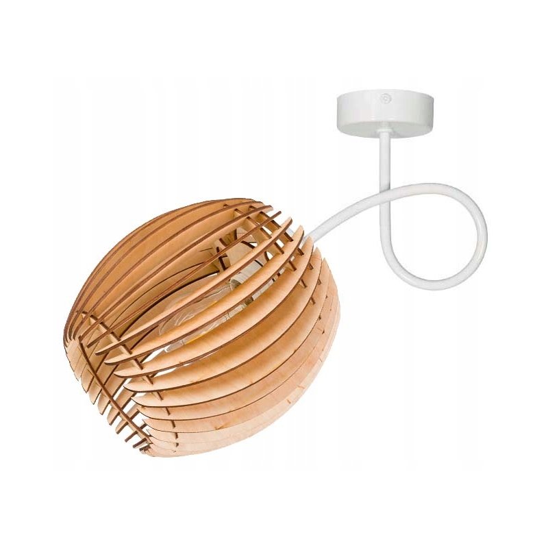LAMPA sufitowa KINKIET ścienny na E27 stały loft BECZUŁKA 20cm Drewno