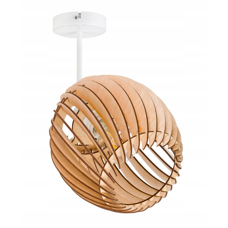 LAMPA sufitowa KINKIET ścienny na E27 ruchomy loft BECZUŁKA 20cm Drewno