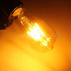 10x Żarówka LED filament E27 ST64 6W biała CIEPŁA retro CLEAR Zestaw LEDOWY