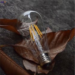 10x Żarówka LED filament E27 ST64 6W biała CIEPŁA retro CLEAR Zestaw LEDOWY