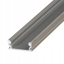 Profil ALUMINIOWY nawierzchniowy ALU srebrny anodowany do taśm LED 2mb