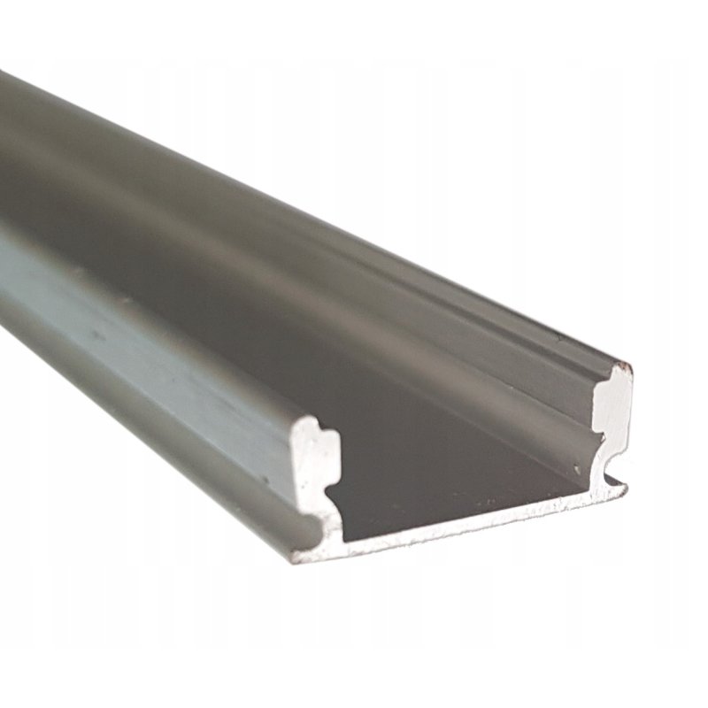 Profil ALUMINIOWY nawierzchniowy ALU srebrny anodowany do taśm LED 2mb