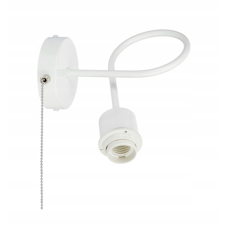 Lampa kinkiet E27 ścienny loft brylant drewno + włącznik on/off łańcuszkowy