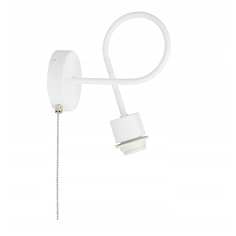 Lampa kinkiet E27 ścienny loft KULA XL drewno + włącznik on/off łańcuszkowy