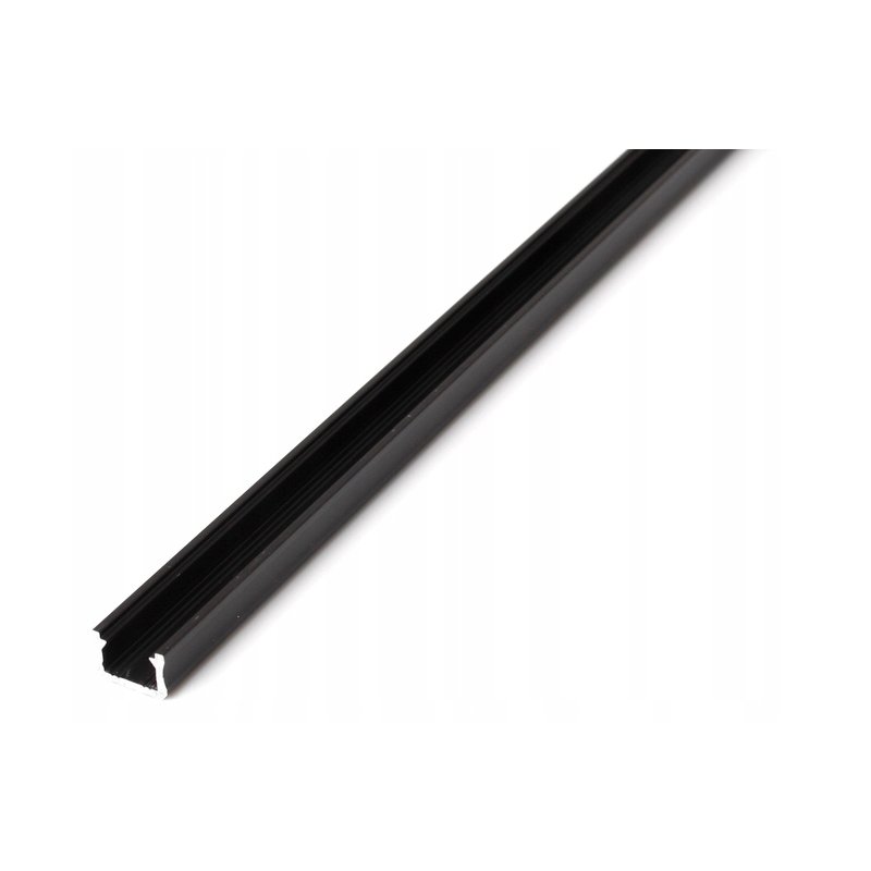 2mb Profil aluminiowy CZARNY typ X bardzo WĄSKI głęboki + klosz do taśm led
