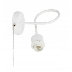Lampa kinkiet na E27 ścienny loft kula drewno + włącznik on/off łańcuszkowy