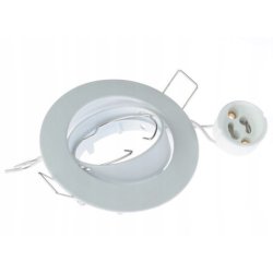 Oprawa sufitowa aluminiowa okrągła ruchoma na LED gu10 BIAŁA