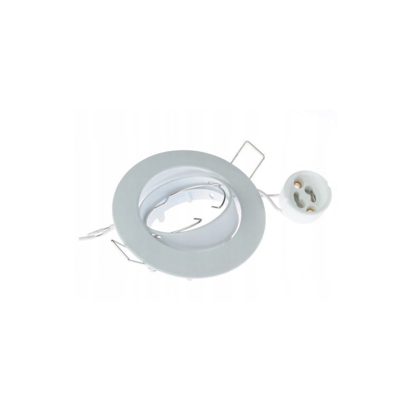 Oprawa sufitowa aluminiowa okrągła ruchoma na LED gu10 BIAŁA