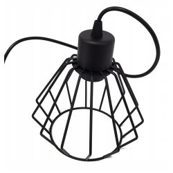 Lampa wisząca zwis żyrandol sufitowa LOFT klosz BRYLANT metal Drewno 3x E27