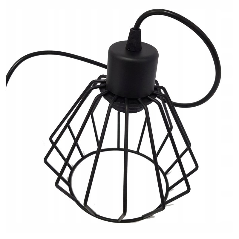 Lampa wisząca zwis żyrandol sufitowa LOFT klosz BRYLANT metal Drewno 3x E27