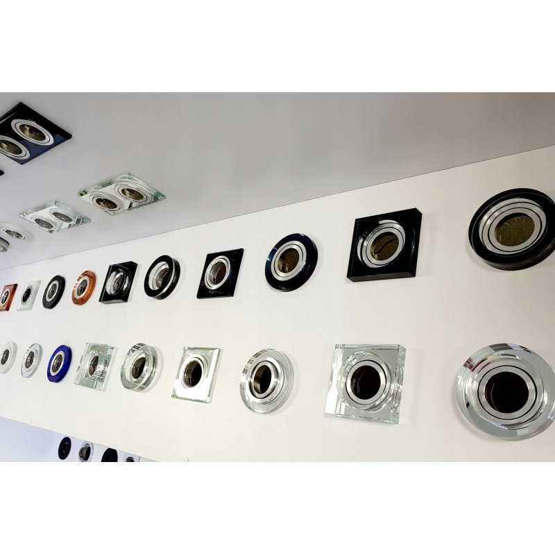 Zestaw 6x Oprawa sufitowa wpuszczana OKRĄGŁA srebrna + Żarówka GU10 3W LED