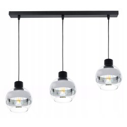 LAMPA sufitowa wisząca ZWIS belka ŻYRANDOL na E27 KULA Szklana chrom clear