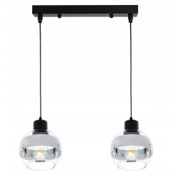 LAMPA sufitowa wisząca ZWIS belka ŻYRANDOL na E27 KULA Szklana chrom clear
