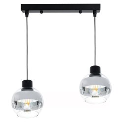 LAMPA sufitowa wisząca ZWIS belka ŻYRANDOL na E27 KULA Szklana chrom clear