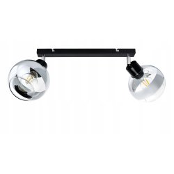 LAMPA sufitowa PLAFON ŻYRANDOL regulowana na E27 KULA szklana clear chrom