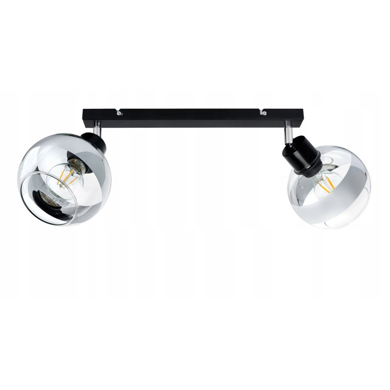 LAMPA sufitowa PLAFON ŻYRANDOL regulowana na E27 KULA szklana clear chrom