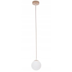 LAMPA WISZĄCA ZWIS ŻYRANDOL SUFIT SZKLANY KLOSZ KULA KASZMIR beż ecru beige
