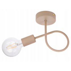 LAMPA sufitowa kręcona KINKIET LOFT EDISON na 1x E27 KASZMIR beż ecru beige