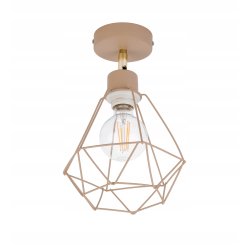 LAMPA sufitowa KINKIET ścienny regulowany E27 drut DIAMENT KASZMIR beż ecru
