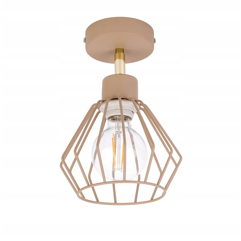 LAMPA sufitowa KINKIET ścienny regulowany E27 drut BRYLANT KASZMIR beż ecru