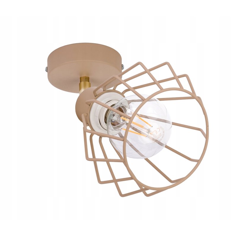 LAMPA sufitowa KINKIET ścienny regulowany E27 drut BRYLANT KASZMIR beż ecru
