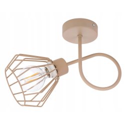LAMPA sufitowa KINKIET ścienny stały na E27 drut BRYLANT KASZMIR beż ecru