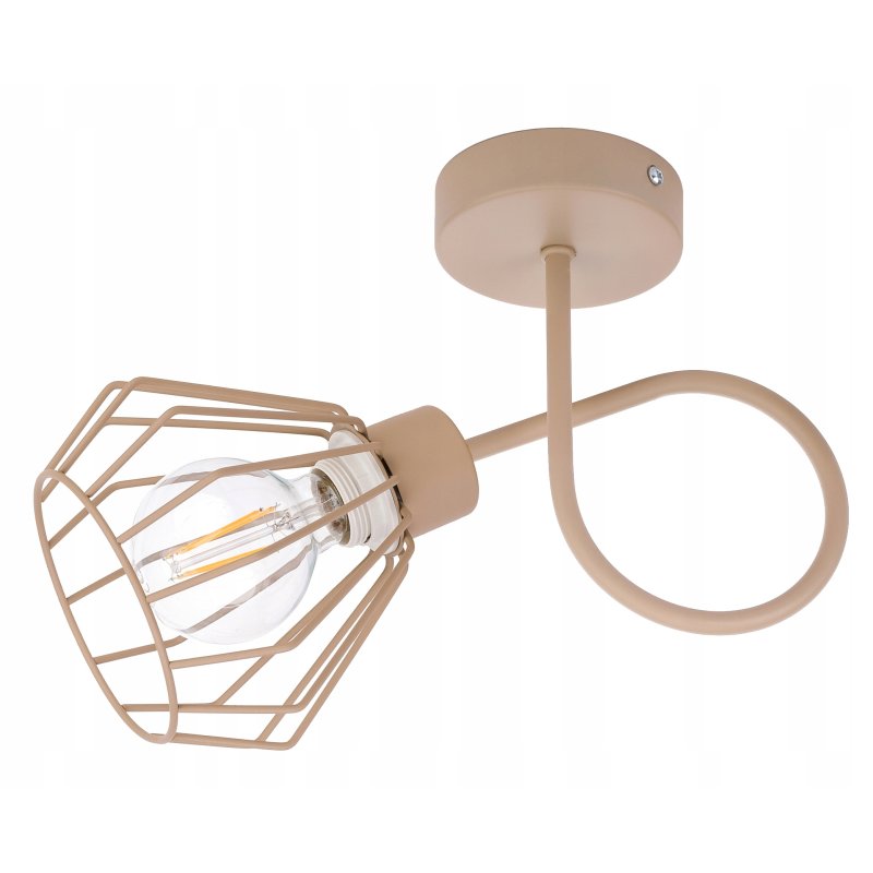 LAMPA sufitowa KINKIET ścienny stały na E27 drut BRYLANT KASZMIR beż ecru